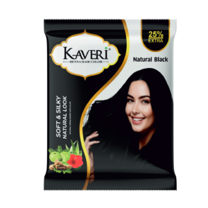 KAVERi Natural Black Henna Hair Color |Hair Color Dye For Men Women|No Ammonia Enriched With Vital Herbs 10Gm
