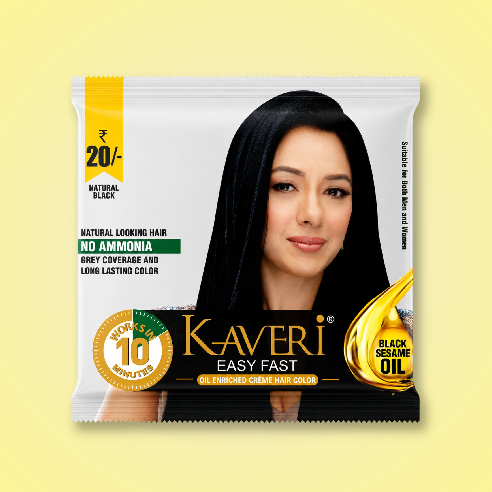 Kaveri Easy Fast Hair Colour for Women | Professional Hair Colour | Pack of 12