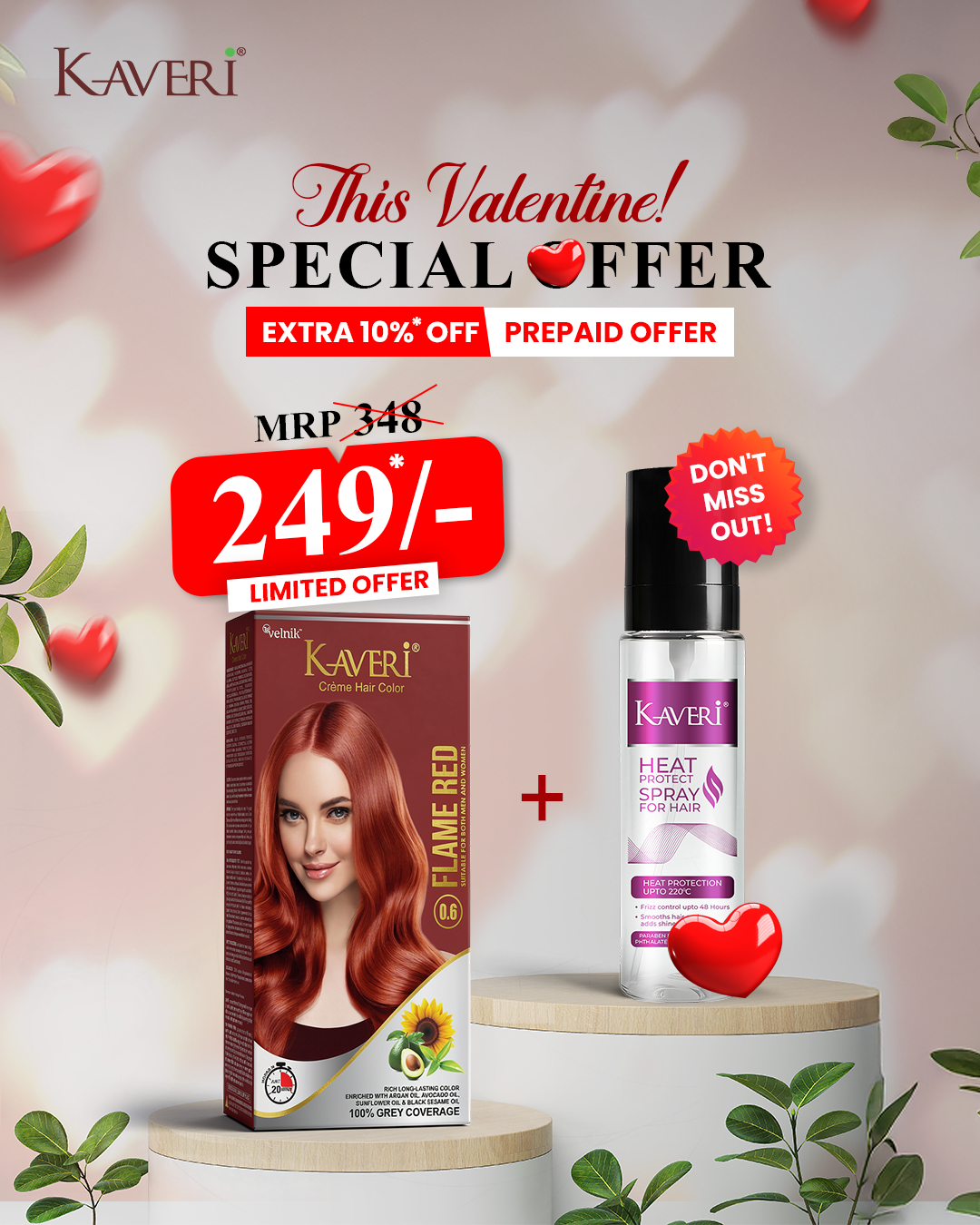 Flame Red (CHC) + Heat Protect Spray - Image 2