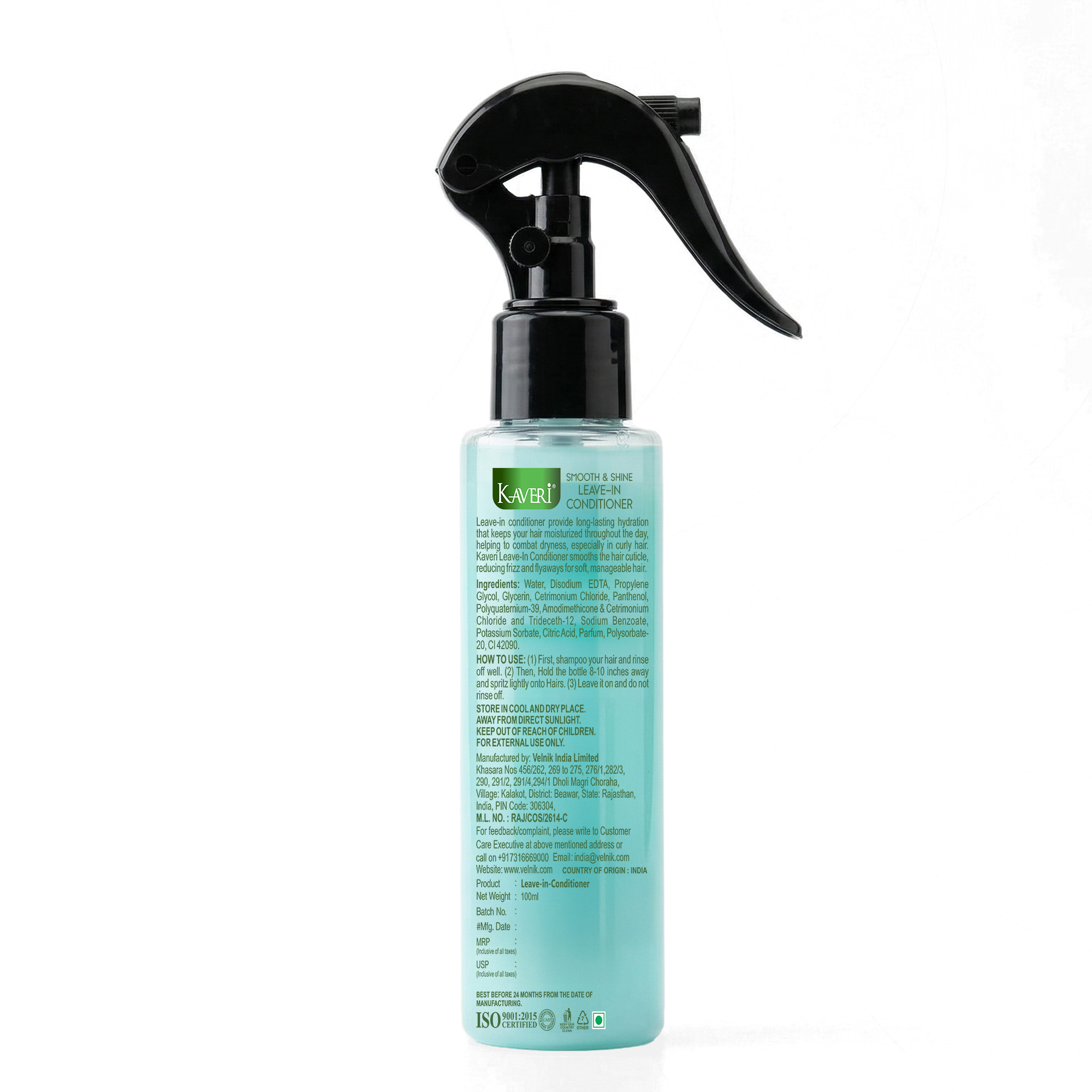 Kaveri Leave In Conditioner | Mango Butter & Ginseng Root Extract | Softer Smoother Hair & Frizz Control | For Dry, Curl, Wavy & Frizzy 100 Ml - Image 2