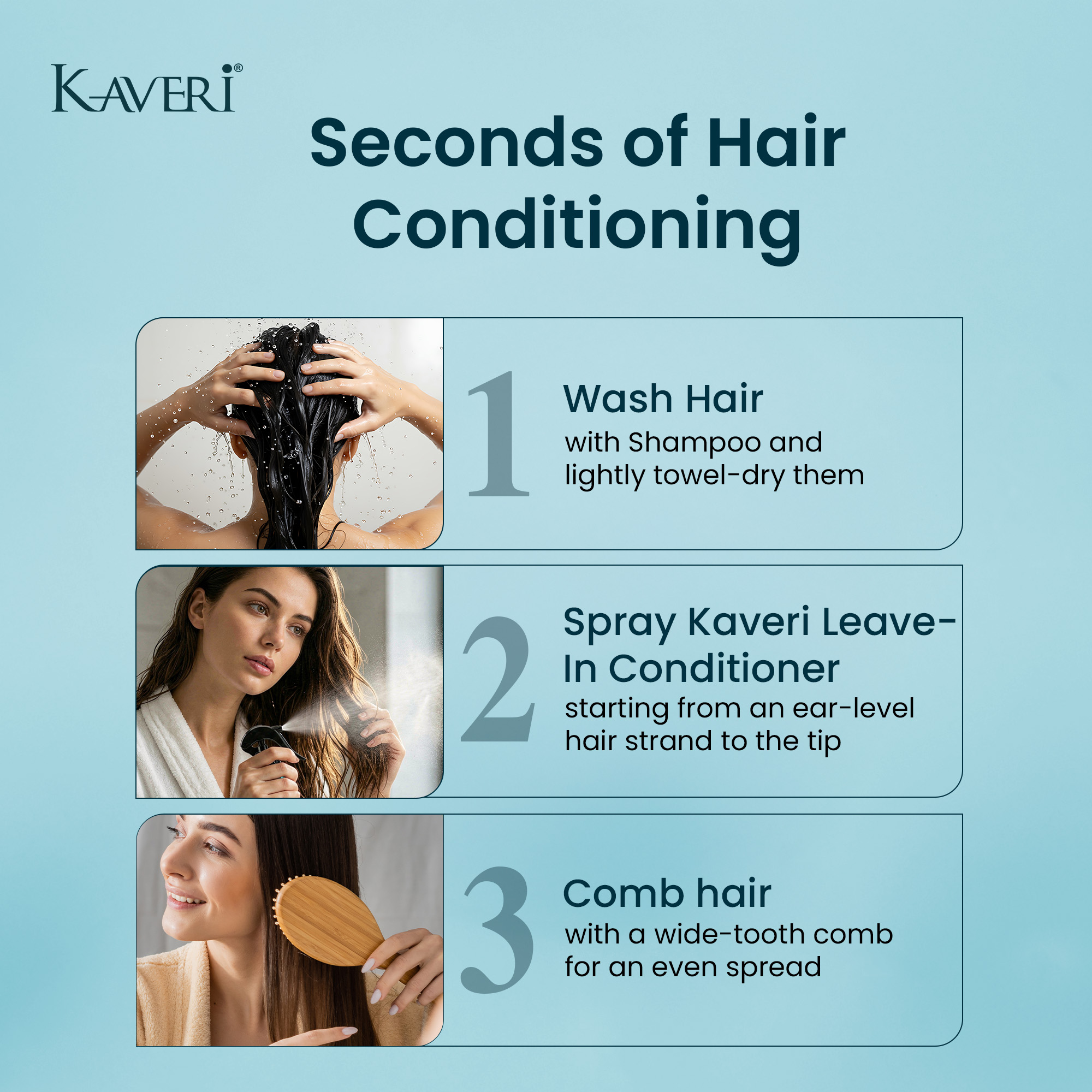 Kaveri Leave In Conditioner | Mango Butter & Ginseng Root Extract | Softer Smoother Hair & Frizz Control | For Dry, Curl, Wavy & Frizzy 100 Ml - Image 6