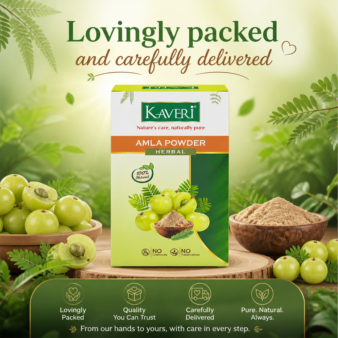 Kaveri Amla Powder for Hair & Skin Care Natural Indian Gooseberry Powder | Herbal Hair Mask & Face Pack | Chemicals & Preservatives Free 200gm - Image 8