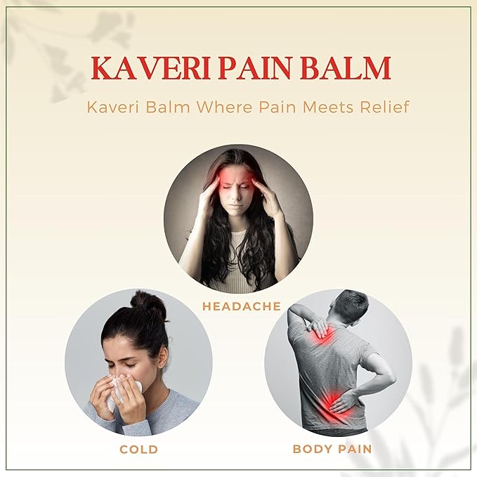 Kaveri Pain balm 2X Xtra PowerAyurvedic balm for effective Relief from Headache and Body pain,Sprain Muscle Pain, Joint Pain, Knee Pain and Cold (pack of 10, 8gm each) - Image 3