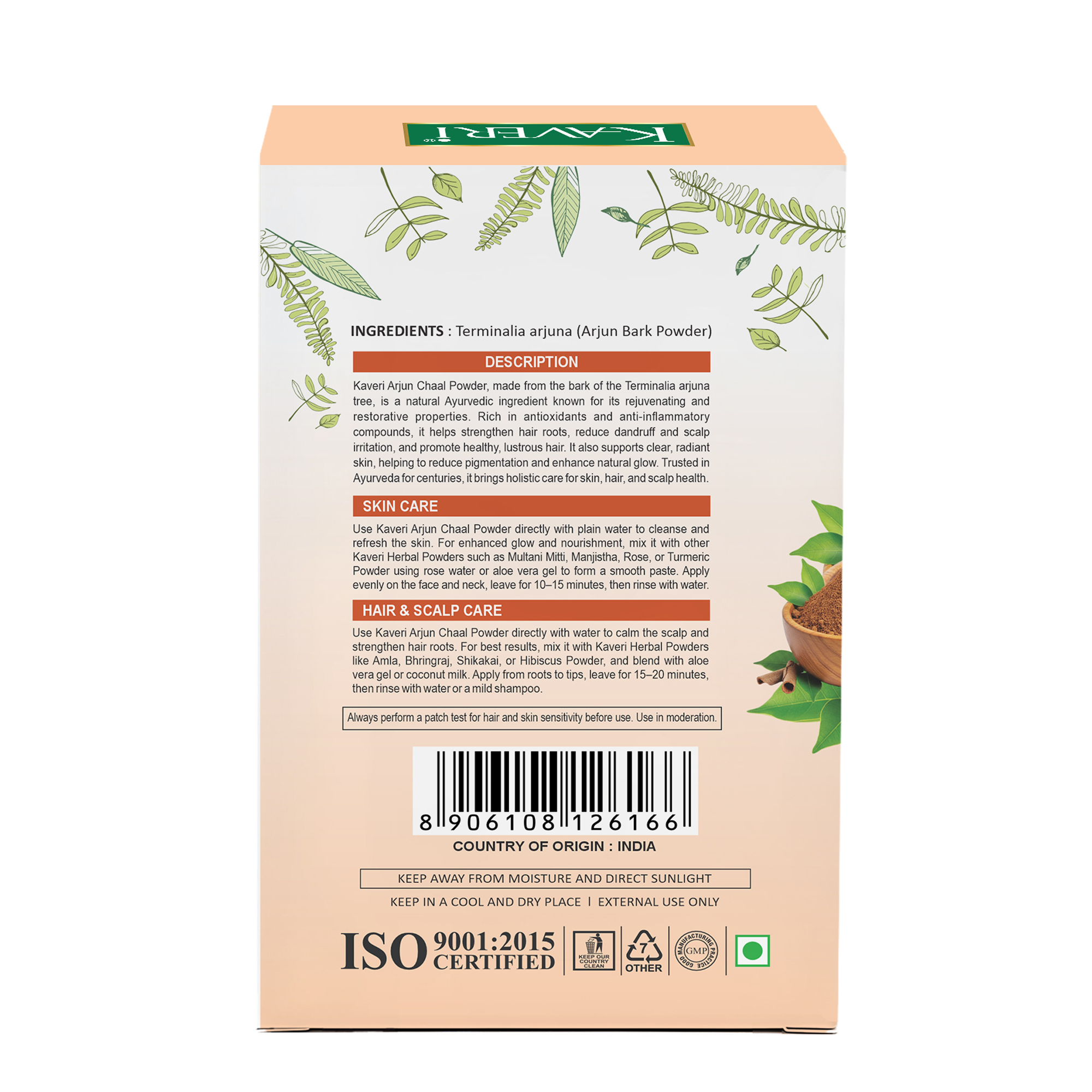 Kaveri Arjun Chaal Powder for Healthy Skin & Strong Hair |Arjun Bark Powder| Pure Ayurvedic Herbal Powder for Face Pack Scalp Care & Hair Nourishment | Chemical & Preservatives Free 200g - Image 2