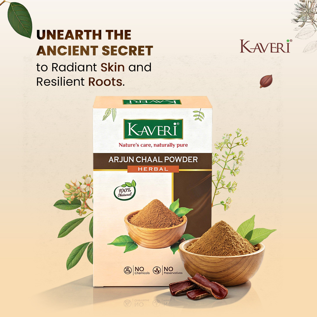 Kaveri Arjun Chaal Powder for Healthy Skin & Strong Hair |Arjun Bark Powder| Pure Ayurvedic Herbal Powder for Face Pack Scalp Care & Hair Nourishment | Chemical & Preservatives Free 200g - Image 3