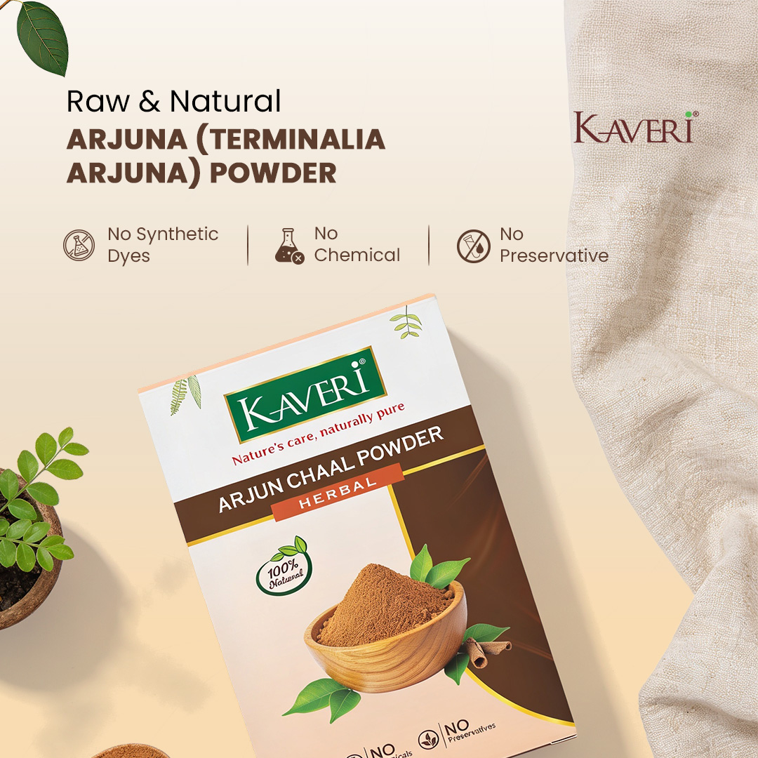 Kaveri Arjun Chaal Powder for Healthy Skin & Strong Hair |Arjun Bark Powder| Pure Ayurvedic Herbal Powder for Face Pack Scalp Care & Hair Nourishment | Chemical & Preservatives Free 200g - Image 4