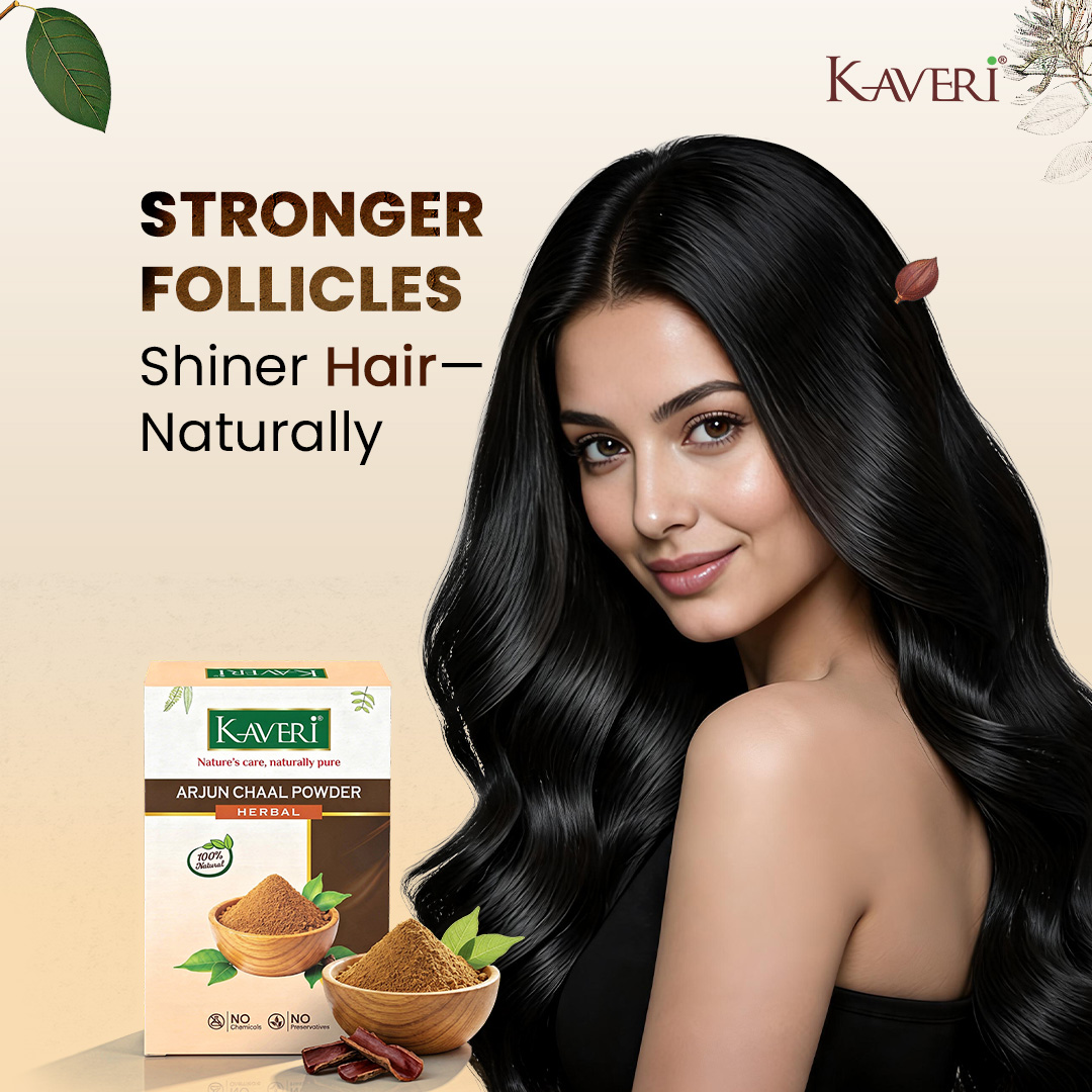 Kaveri Arjun Chaal Powder for Healthy Skin & Strong Hair |Arjun Bark Powder| Pure Ayurvedic Herbal Powder for Face Pack Scalp Care & Hair Nourishment | Chemical & Preservatives Free 200g - Image 6