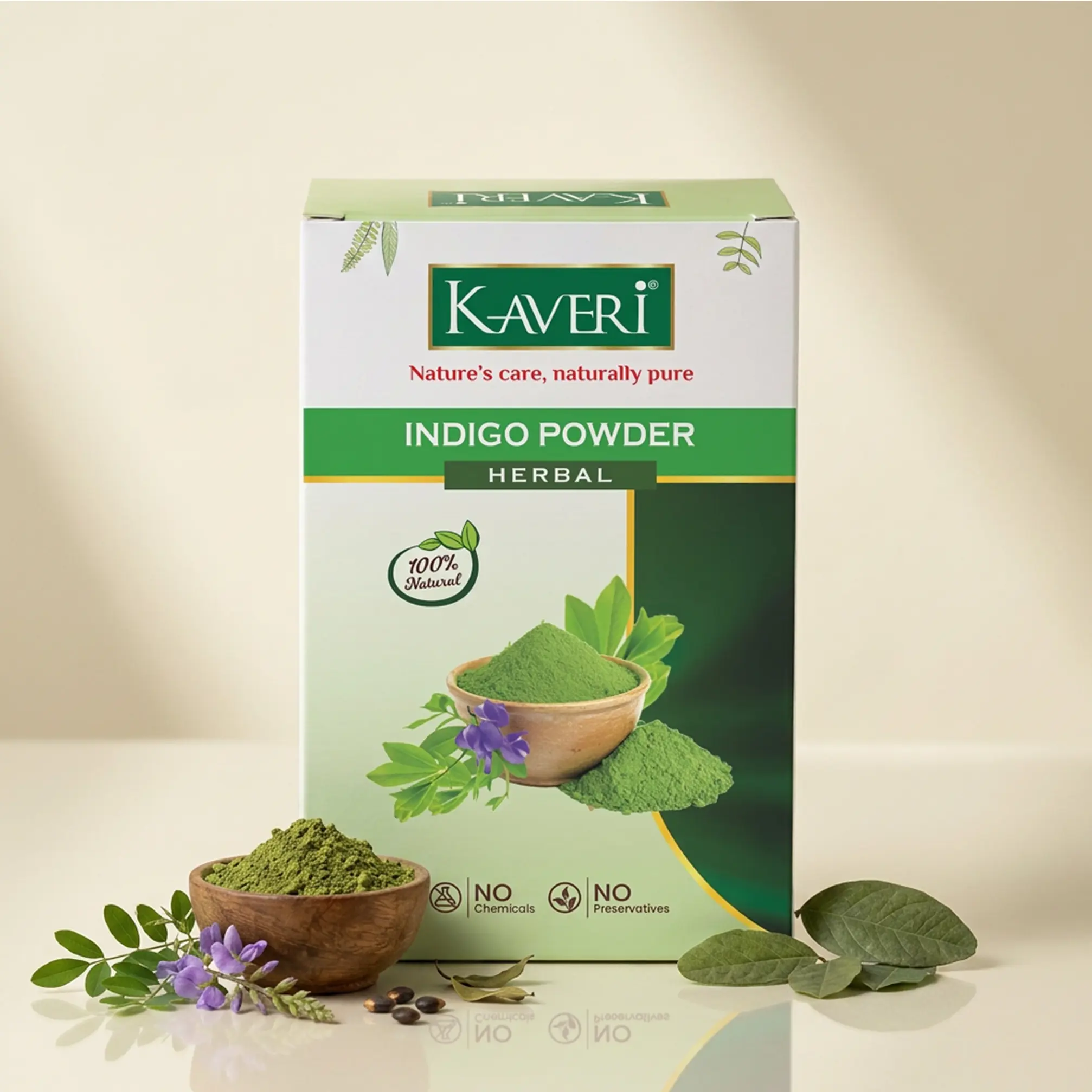 Kaveri Herbal & Organic Indigo Powder for Natural Black Hair Color Chemical-Free Helps Protect Hair from Damage and Supports Healthy Hair 200g - Image 8