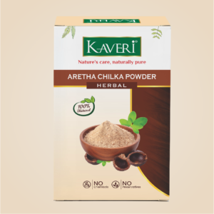 Kaveri Organic Aretha Powder for Hair | Natural Soapnut Powder for Herbal Hair Cleansing, DIY Hair Masks & Scalp Care | 200g